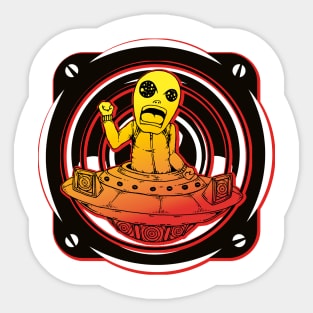 Tripping Rave Alien Sticker